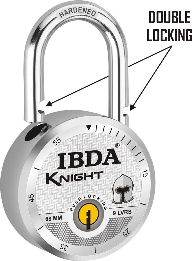 IBDA Lock with 4 Keys | Lock with Multiple Keys | Lock and Keys | Push/auto Lock | High Security Steel Body | Lock for Home, Shutter, gate, Door, Shop, School, Flat, Warehouse (Bright Chrome Plated) - Image 4